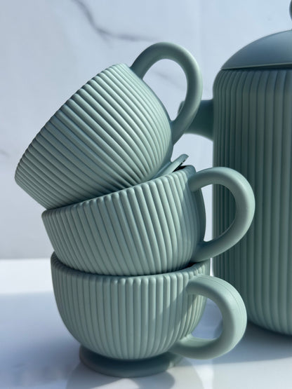 Premium 4 - Piece Silicone Tea Set | BPA-Free Pretend Play Toy
