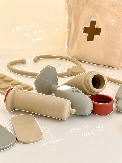 Premium Silicone Doctor Play Set for Kids | Montessori Medical Toy