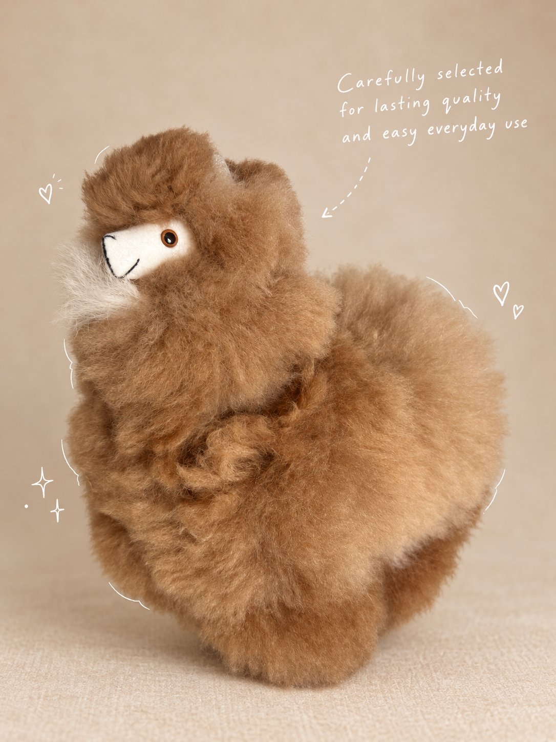 Handmade Alpaca Wool Soft Toy – Alpaca, Teddy Bear or Unicorn | 32 cm