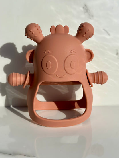 Silicone Baby Teether – Soft & Easy-Grip Teething Toy 🦷🌿