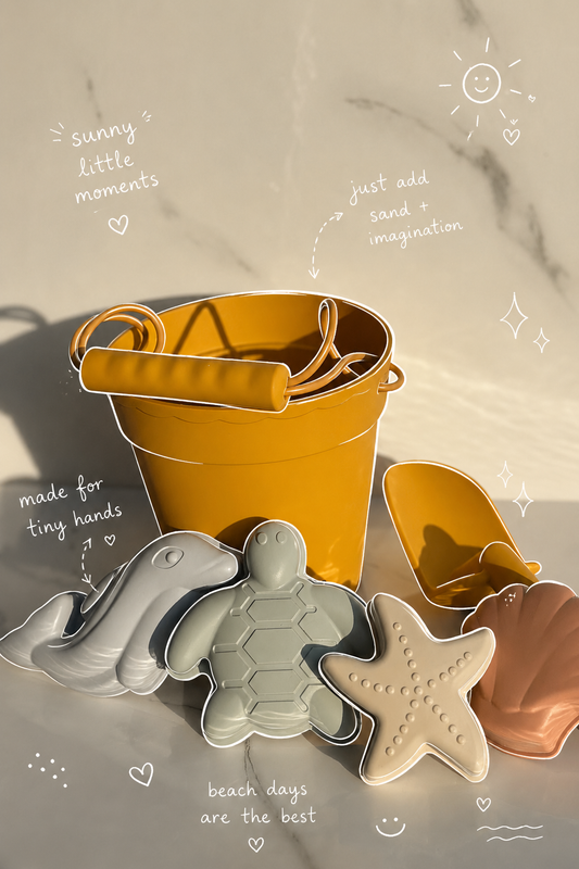 Premium Orange Silicone Beach & Bath Play Set | Foldable, BPA-Free