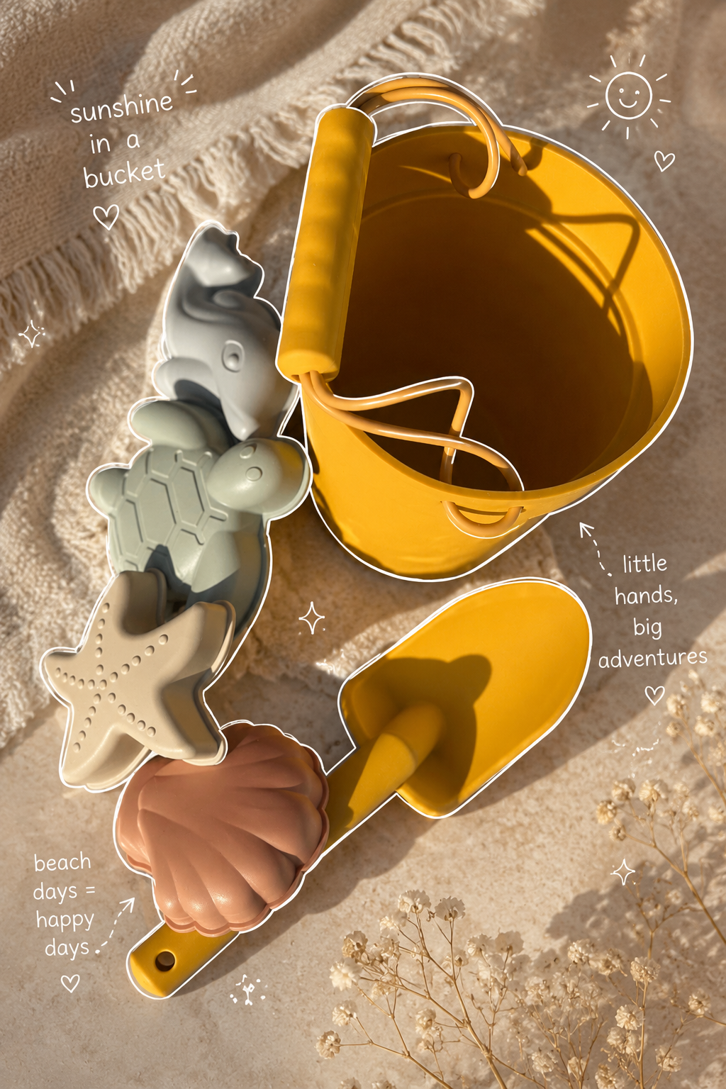 Premium Orange Silicone Beach & Bath Play Set | Foldable, BPA-Free