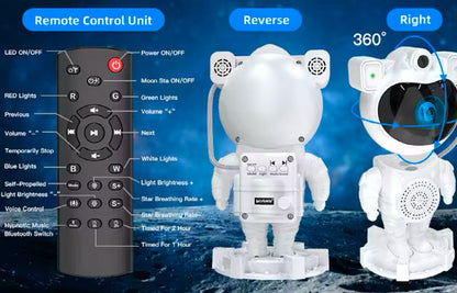 🌙✨ Astronaut Star &amp; Moon Light Projector