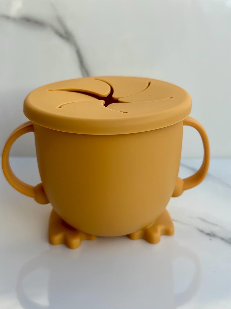 Silicone Toddler Snack Cup | Spill-Proof Baby Feeding Container with Lid