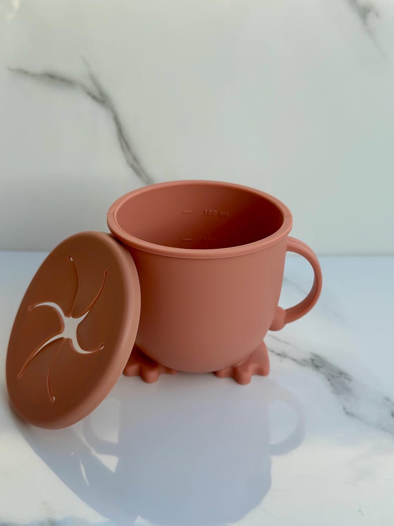 Silicone Toddler Snack Cup | Spill-Proof Baby Feeding Container with Lid