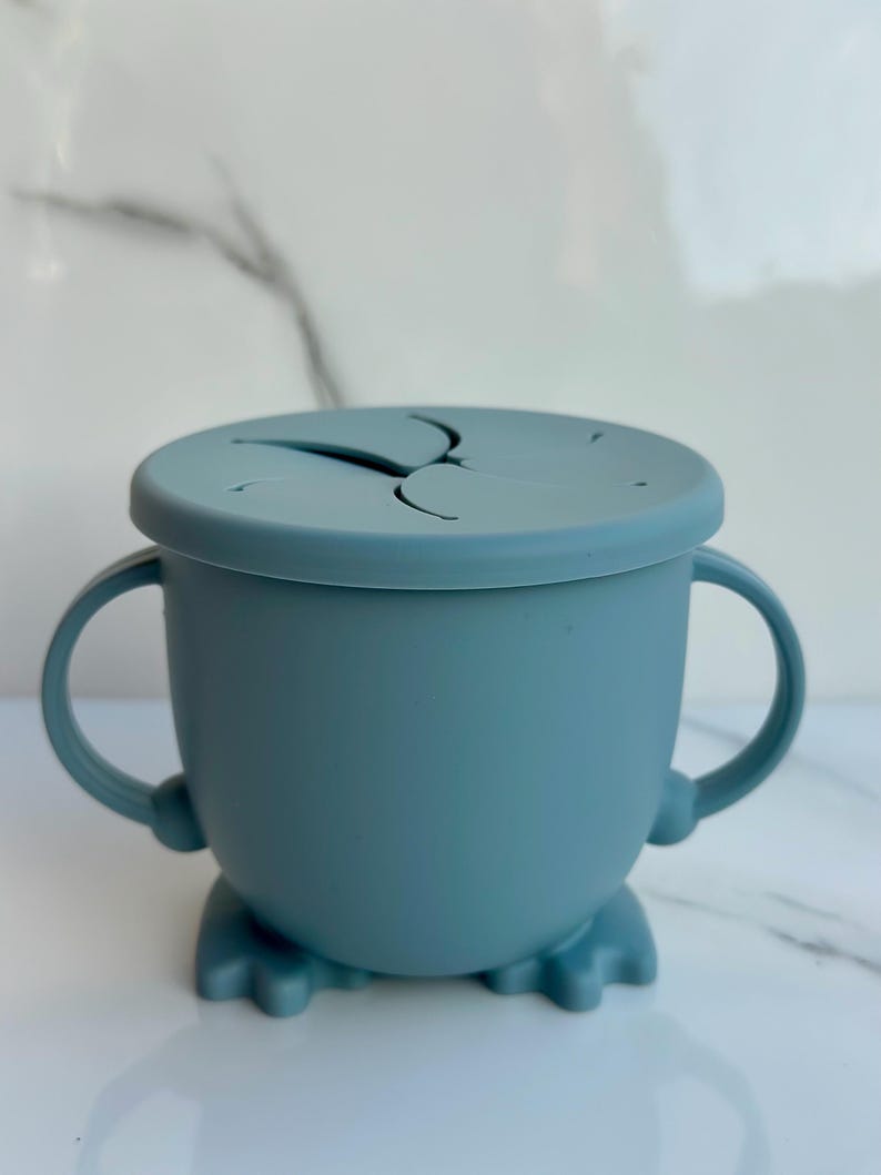 Silicone Toddler Snack Cup | Spill-Proof Baby Feeding Container with Lid