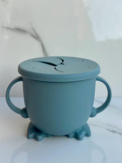 Silicone Toddler Snack Cup | Spill-Proof Baby Feeding Container with Lid