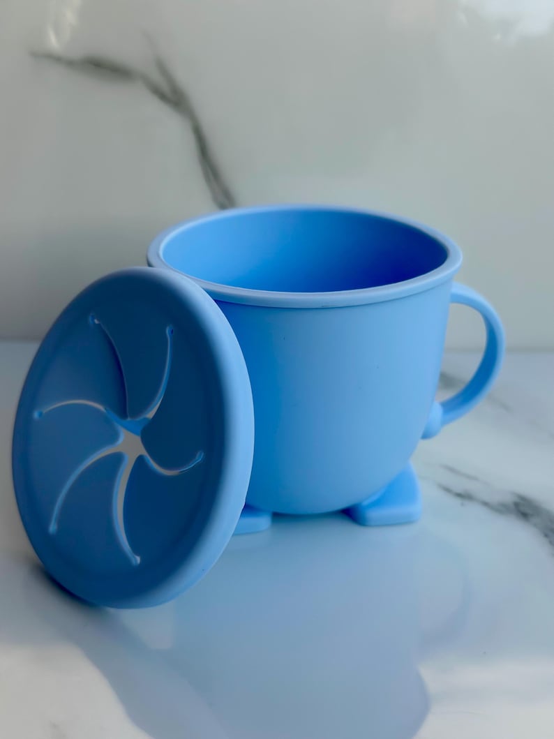 Silicone Toddler Snack Cup | Spill-Proof Baby Feeding Container with Lid