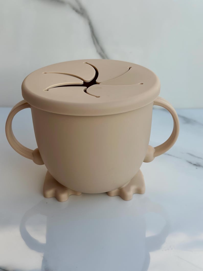 Silicone Toddler Snack Cup | Spill-Proof Baby Feeding Container with Lid