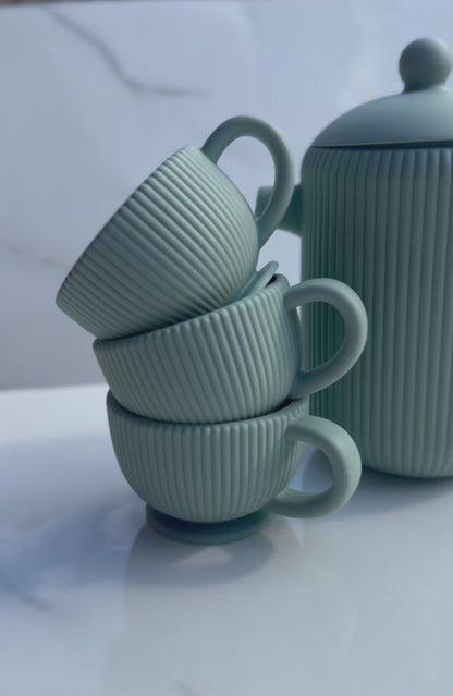Premium 4 - Piece Silicone Tea Set | BPA-Free Pretend Play Toy